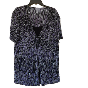 Essential Navy Top with Sequins